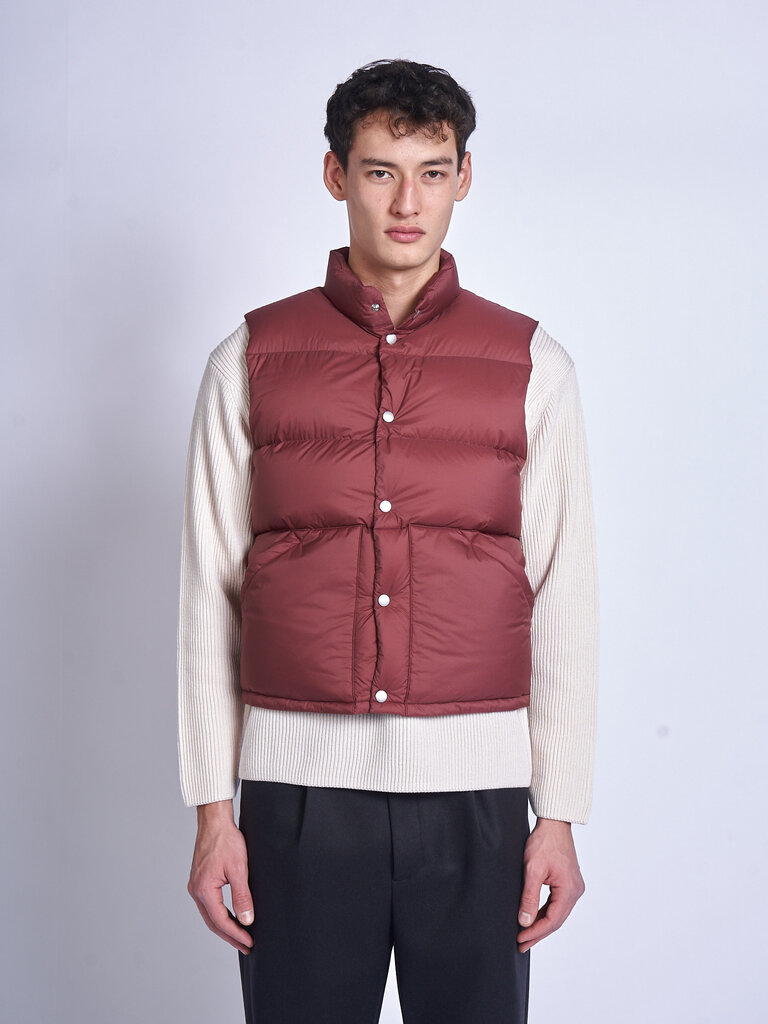 Auralee Veste Super Light Nylon Ripstop Down Bordeaux