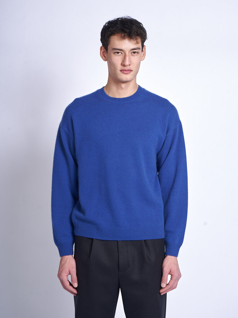 Auralee Chandail Baby Cashmere Bleu Royal