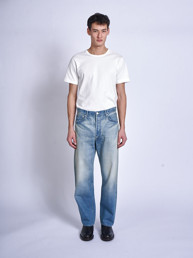 Auralee Jeans Indigo Selvedge Faded Heavy Denim Faded Indigo
