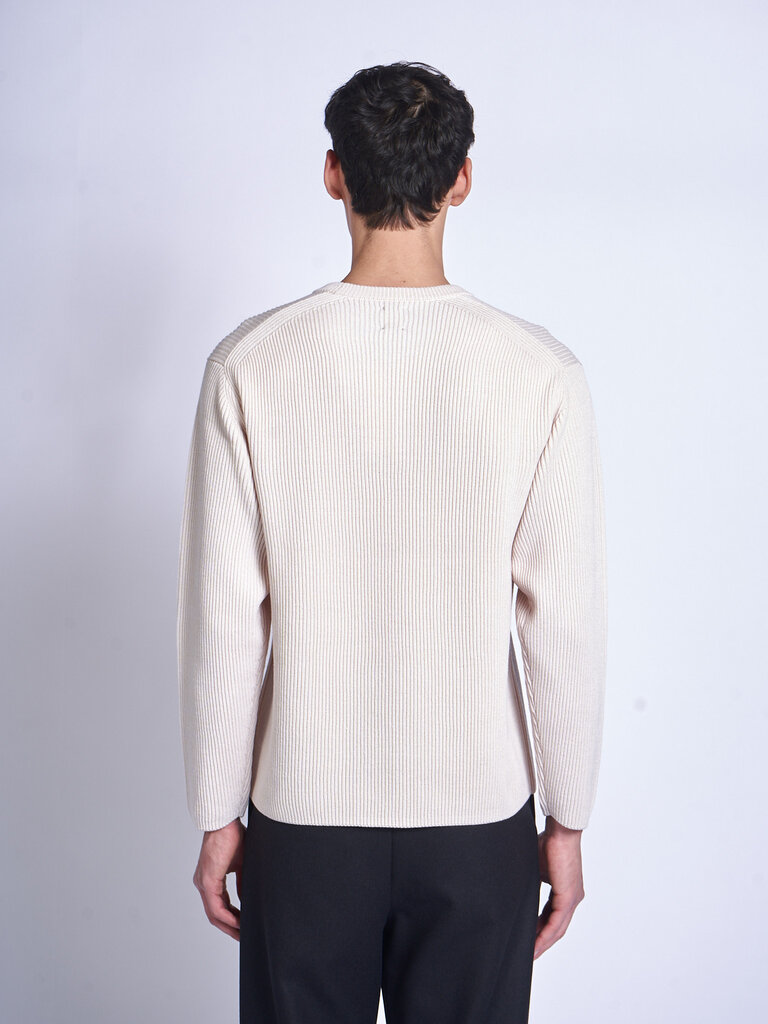 Batoner Chandail Solid Wool Rib Ivoire
