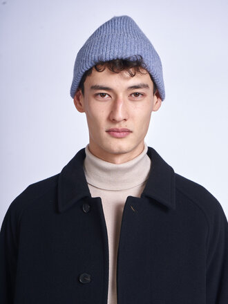 Le Bonnet Washed Denim Knitted Hat Beanie