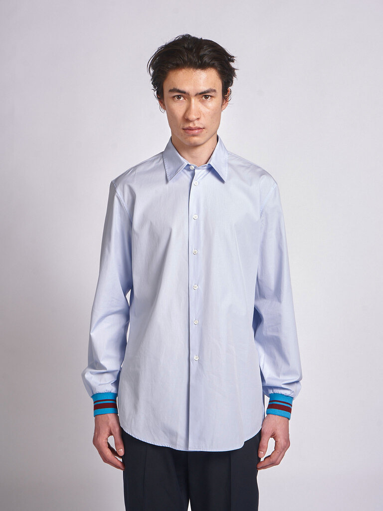 Dries Van Noten Chemise Ceda Bis Bleu Pâle