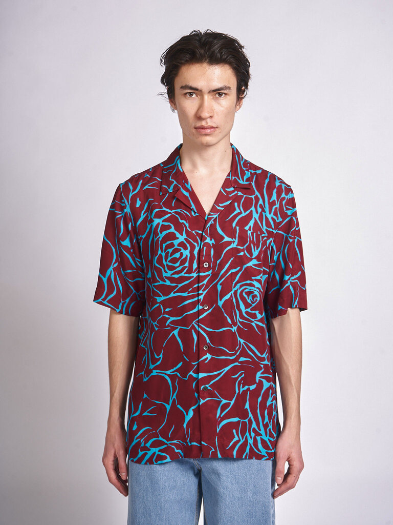 Dries Van Noten Burgundy Carlton 3244 Shirt