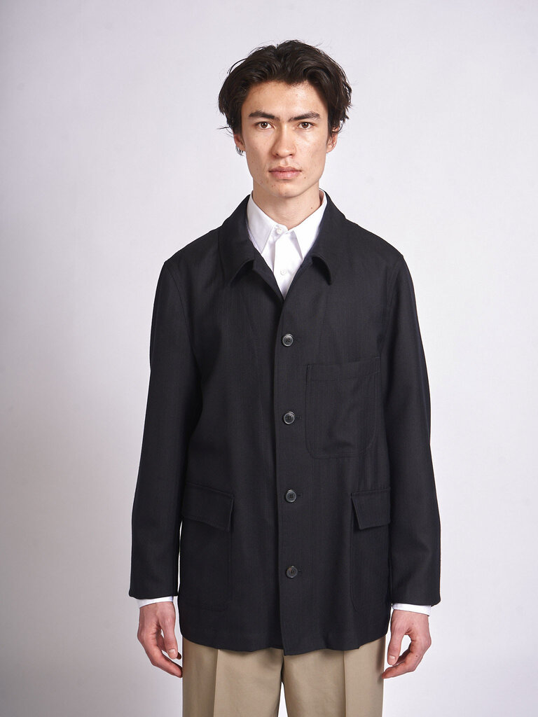 Dries Van Noten Navy Braxton Jacket