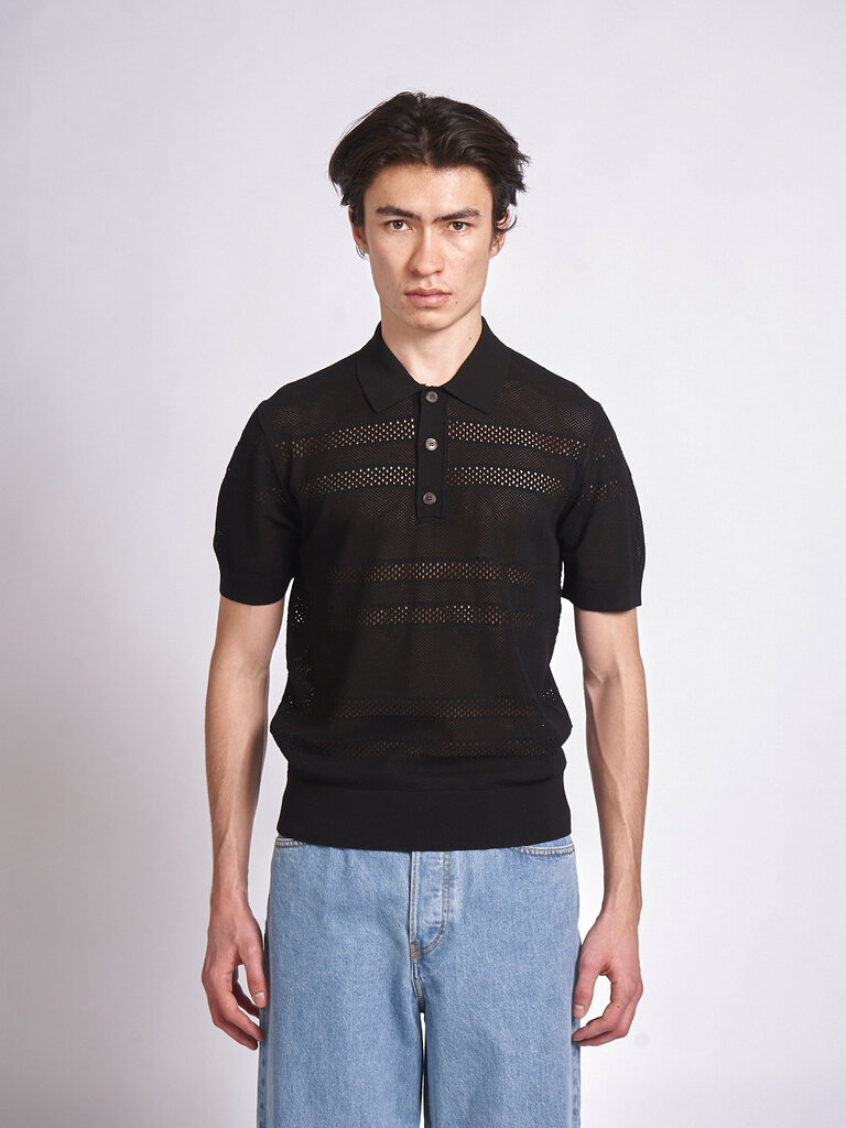 Dries Van Noten Black Mercy Polo