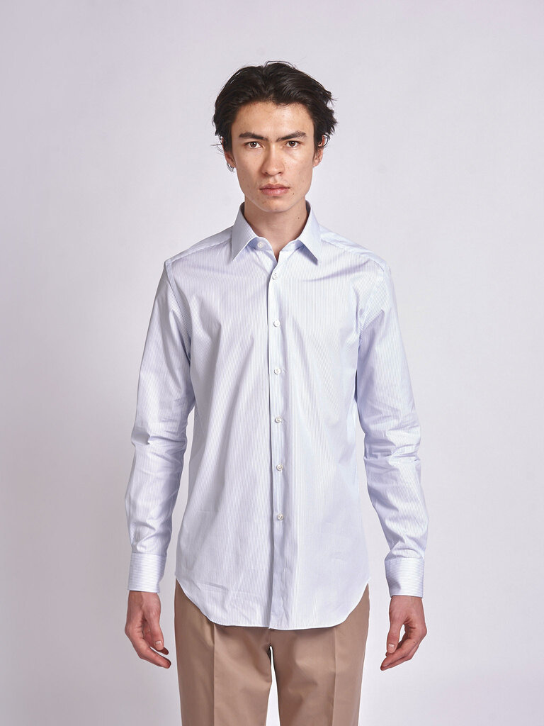 Xacus Light Blue pinstripe White 11232-564ML Shirt