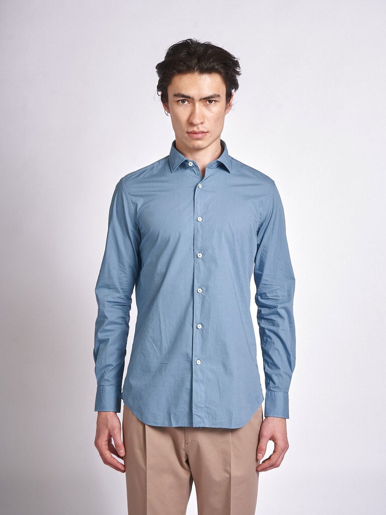 Xacus Blue Grey Garment Dyed 21192-748ML Shirt