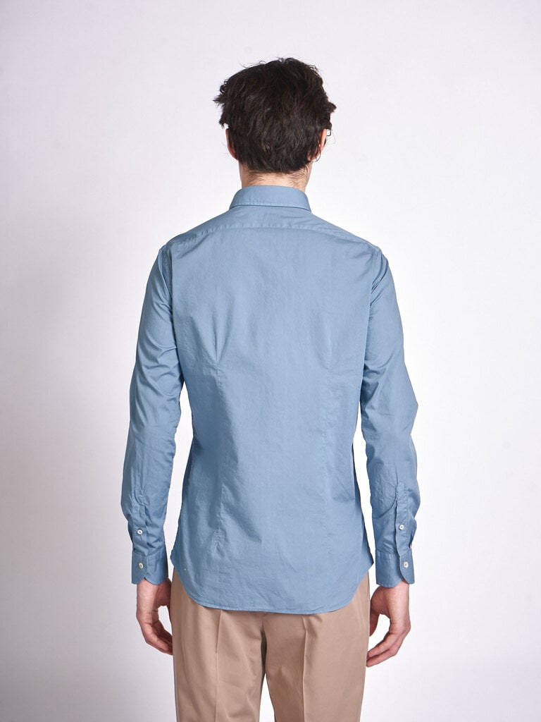 Xacus Blue Grey Garment Dyed 21192-748ML Shirt