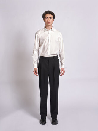 Auralee Black Light Wool Max Two-Tuck Pants