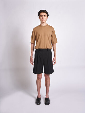 Auralee Bermuda Light Wool Max Gabardine Noir