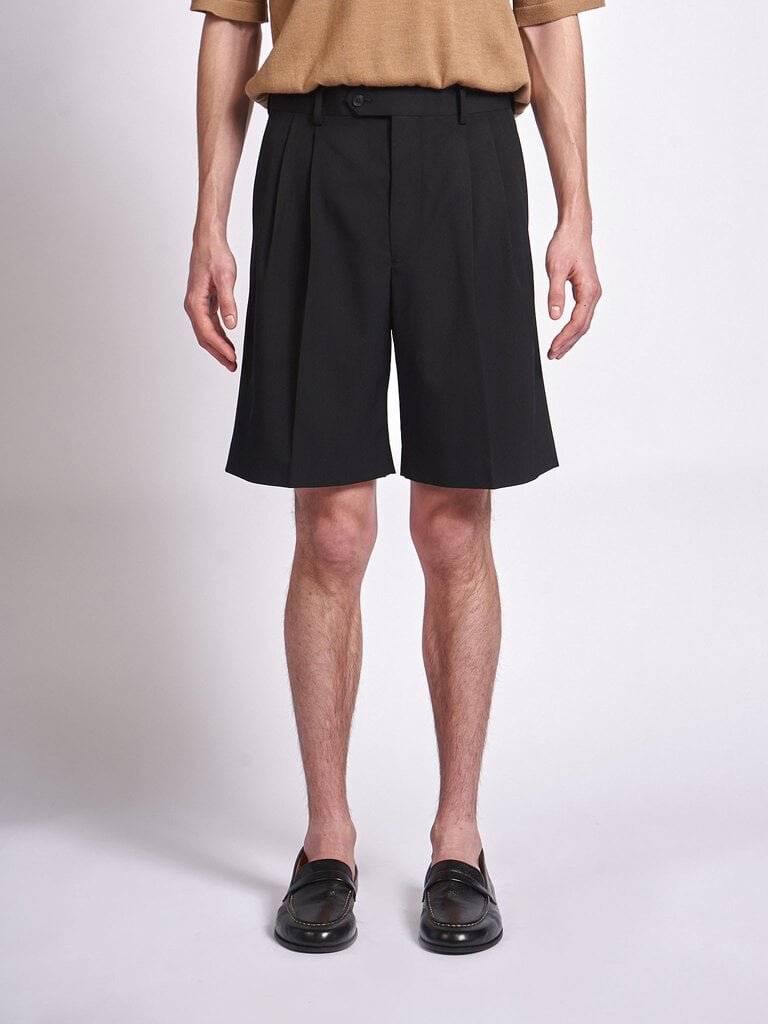 Auralee Bermuda Light Wool Max Gabardine Noir