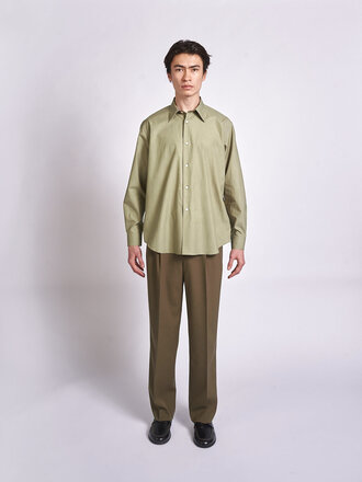 Auralee Chemise Washed Finx Twill Olive