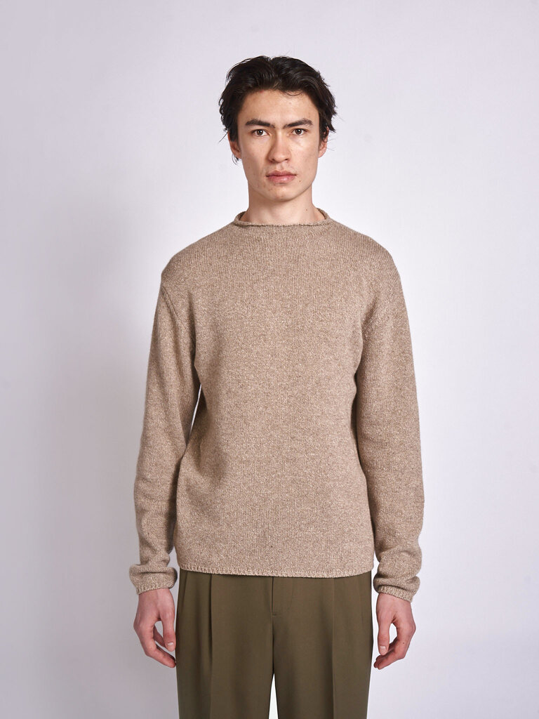 Auralee Chandail  Cashmere Silk Melange Beige