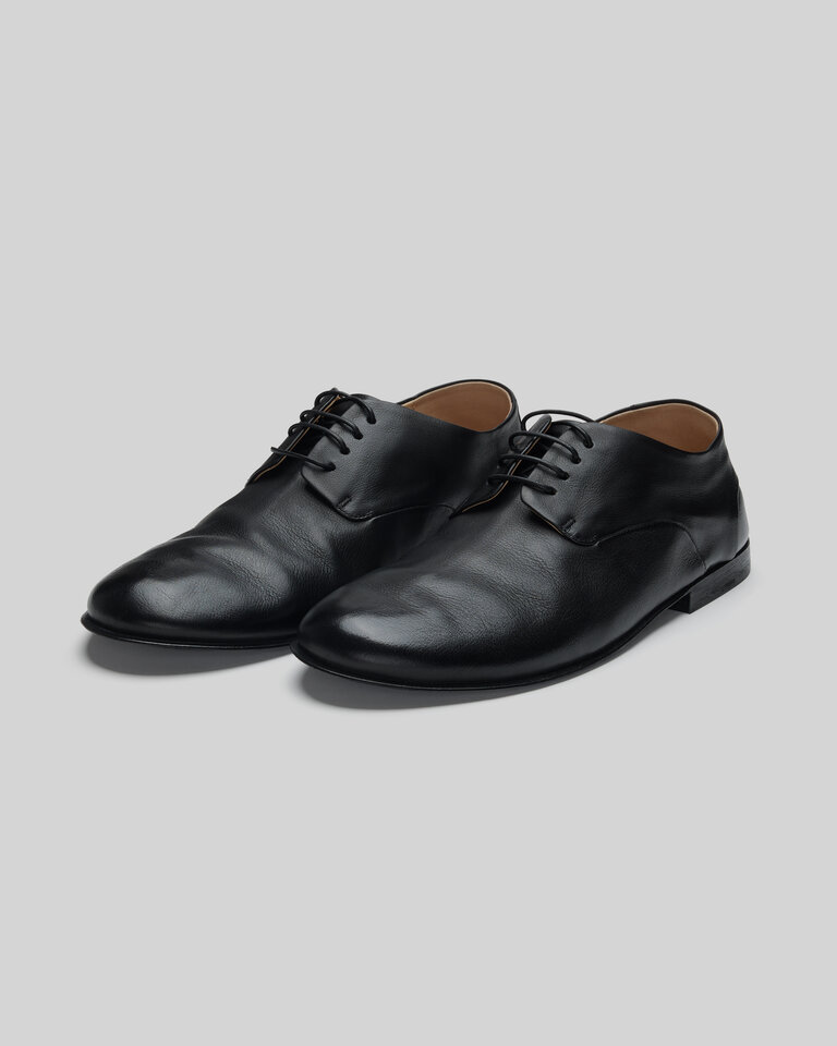 Marsèll Black Stucco Derby Shoes