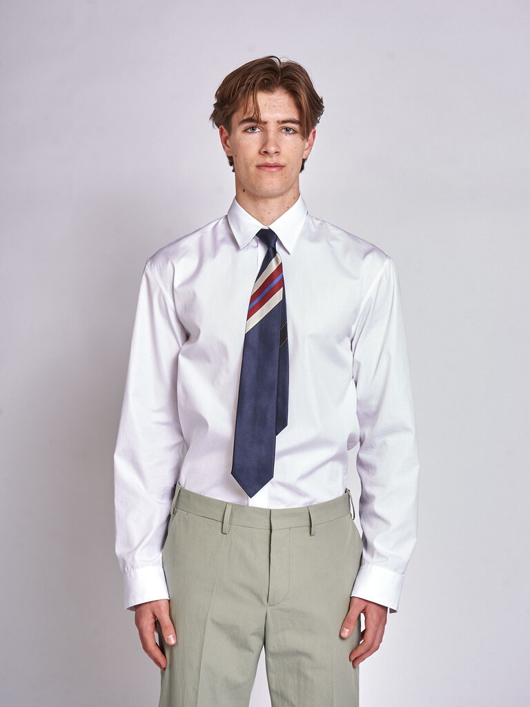 Dries Van Noten Cravate Marine