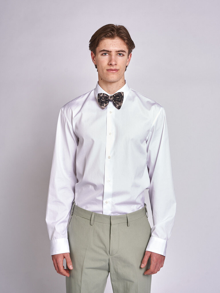 Dries Van Noten Old Rose Bow Tie