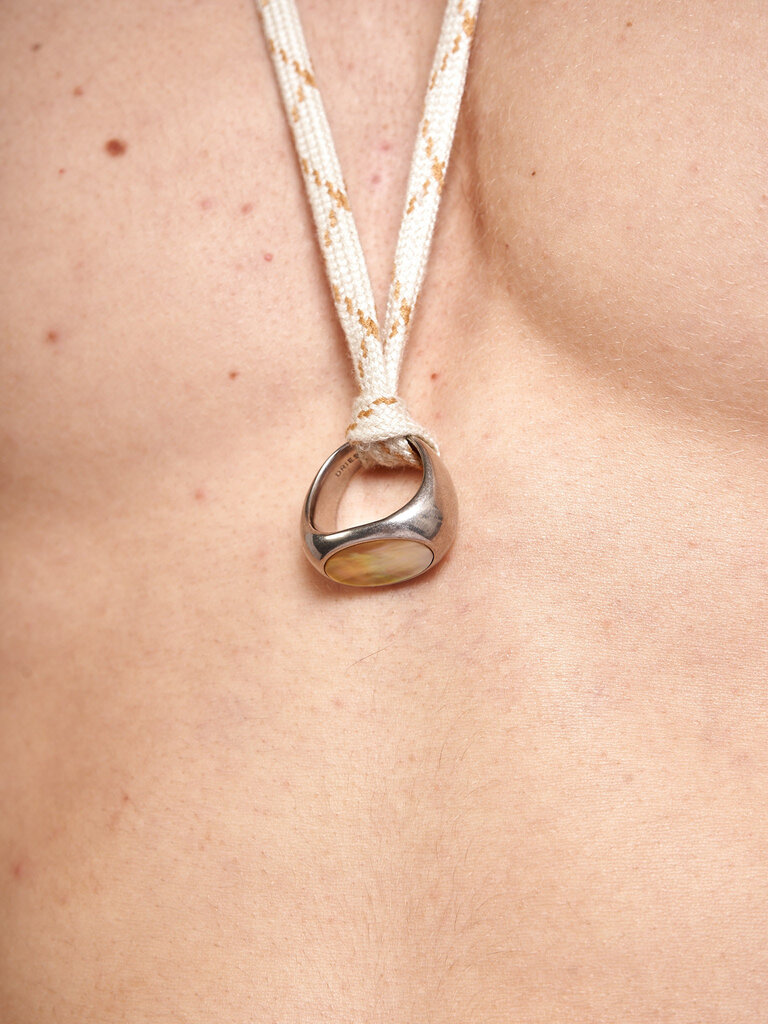 Dries Van Noten Bague Chevalière M261-301 Q.078 Ivoire