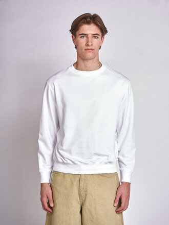 Batoner White Ultra Creamy Inlay L/S Sweater