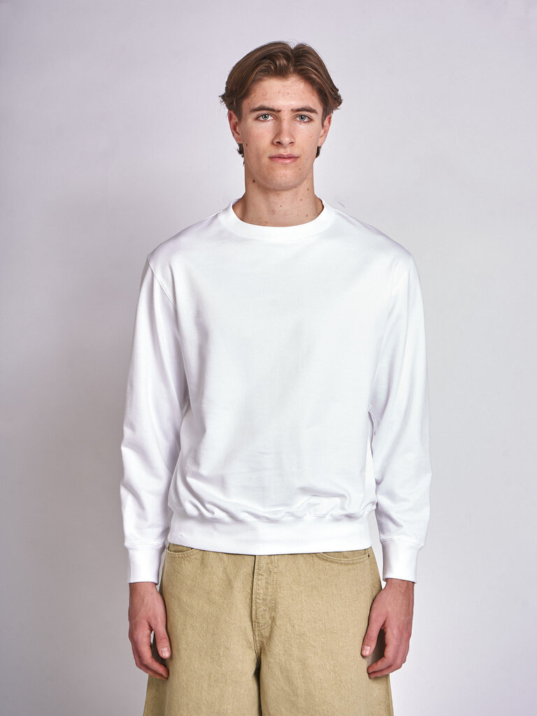 Batoner White Ultra Creamy Inlay L/S Sweater