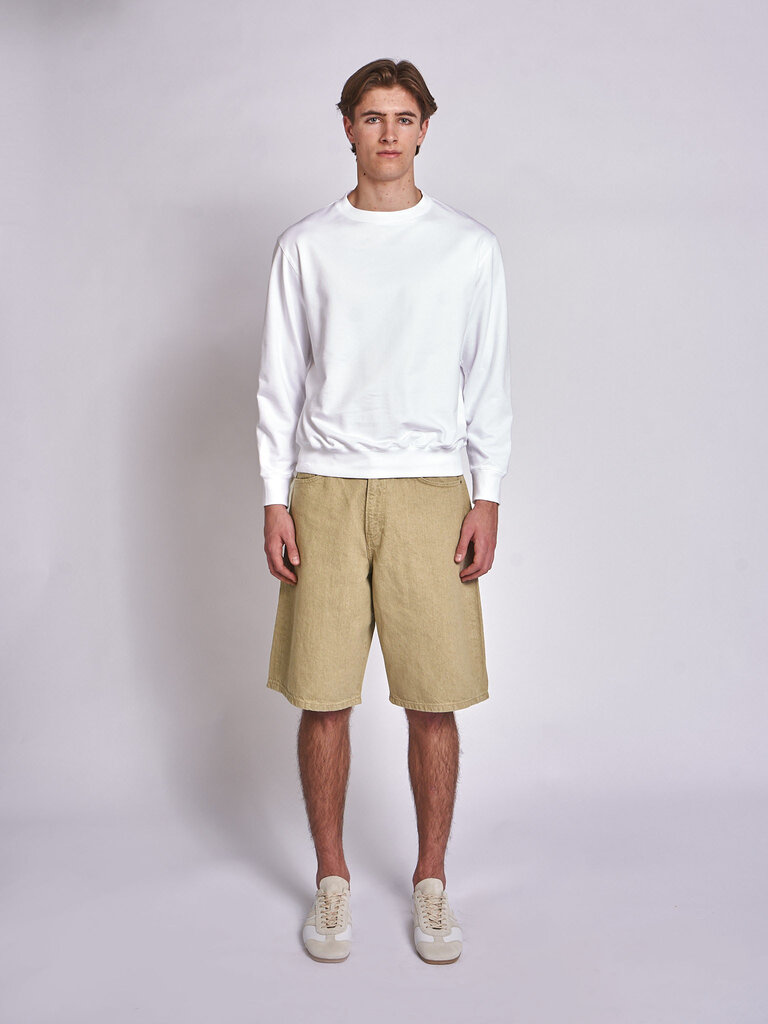 Batoner White Ultra Creamy Inlay L/S Sweater