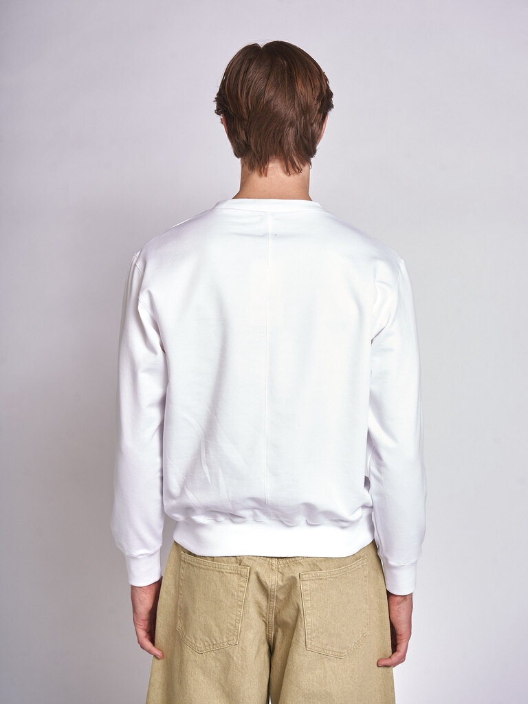 Batoner White Ultra Creamy Inlay L/S Sweater