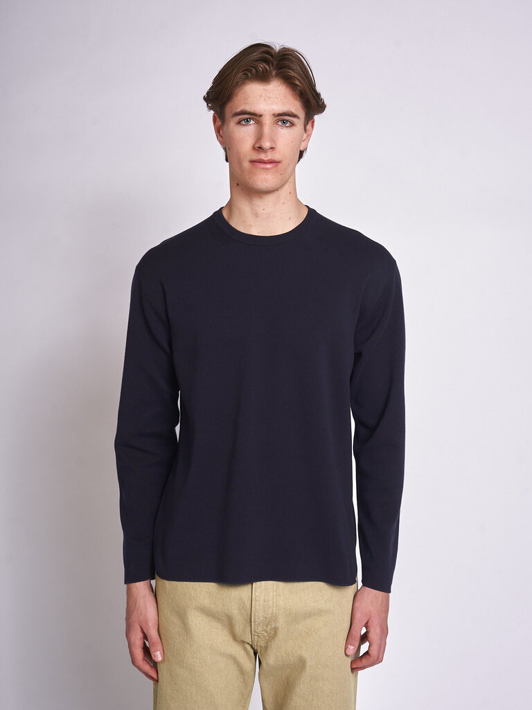 Batoner Navy 32G Smooth Knit L/S T-Shirt