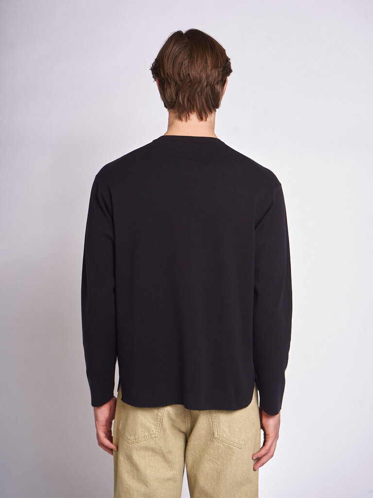 Batoner T-Shirt 32G Smooth Knit L/S Noir