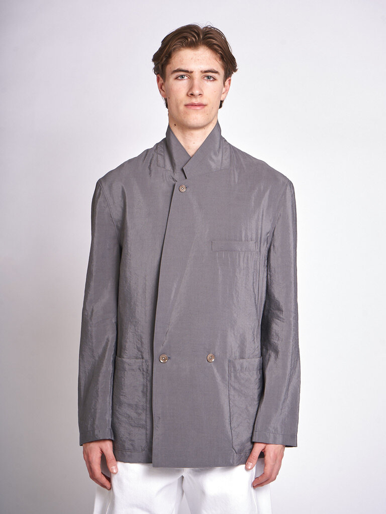 Lemaire Grey Soft DB Jacket