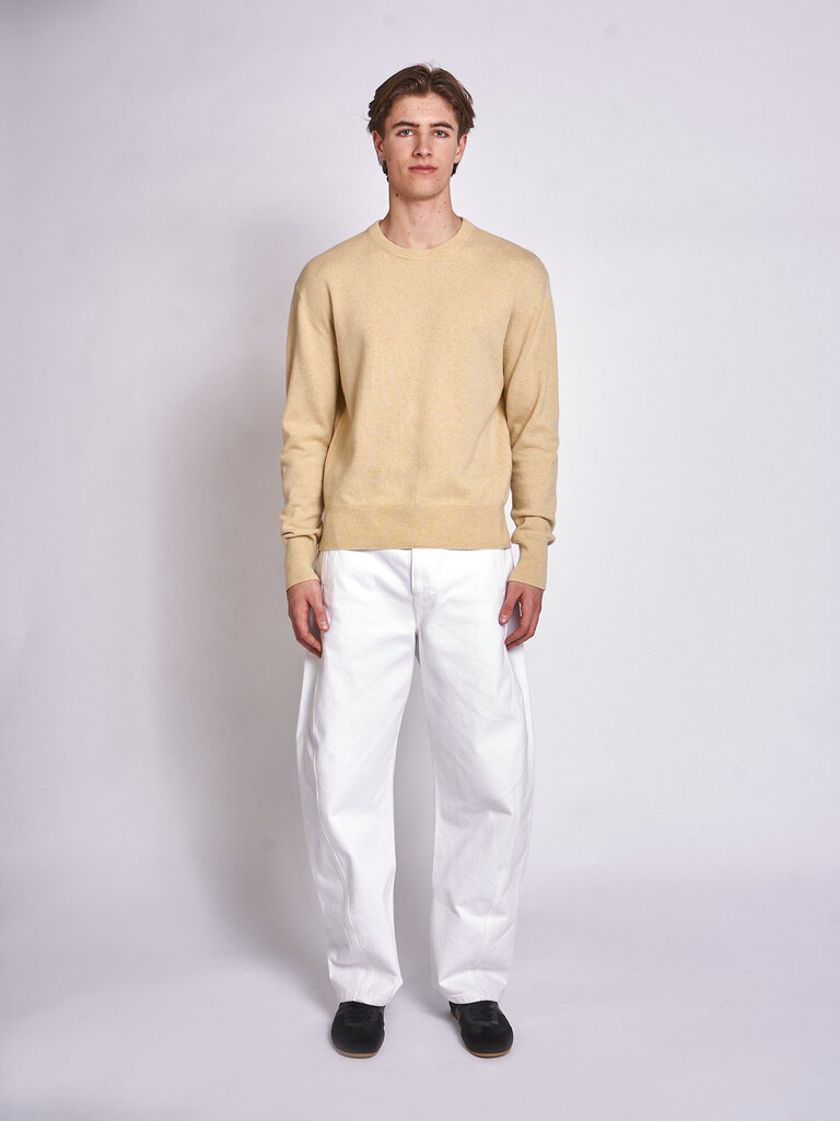 Lemaire Butter Yellow Crew Neck Sweater