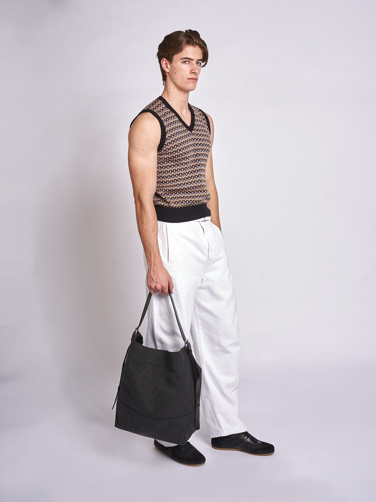 Lemaire Ash Black Belted Tote Bag