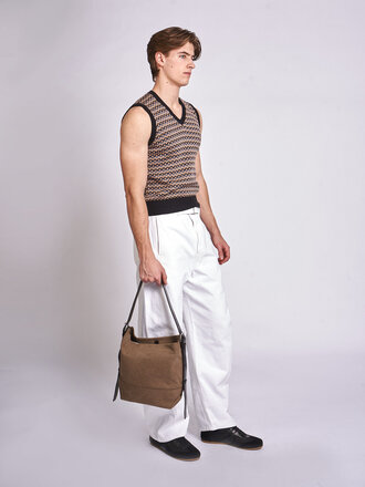 Lemaire Taupe Small Belted tote Bag