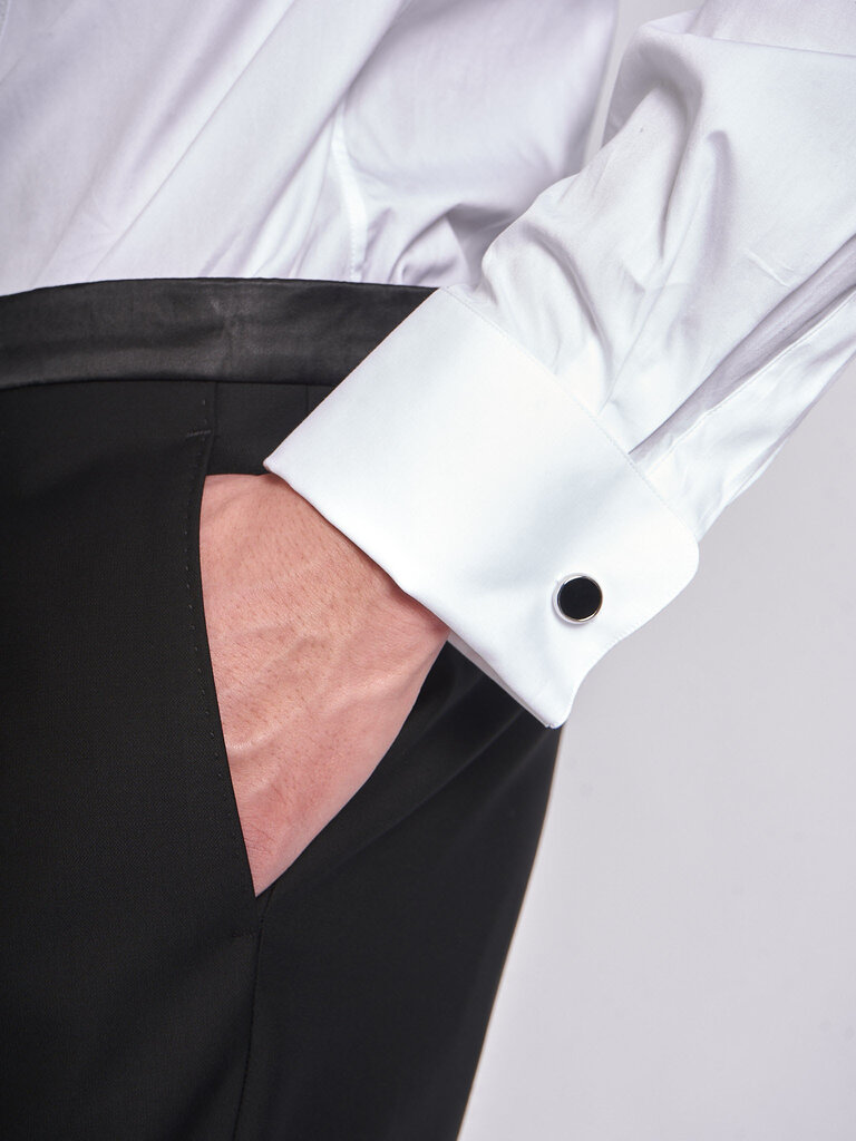 Xacus White 11941-553ML Tuxedo Shirt