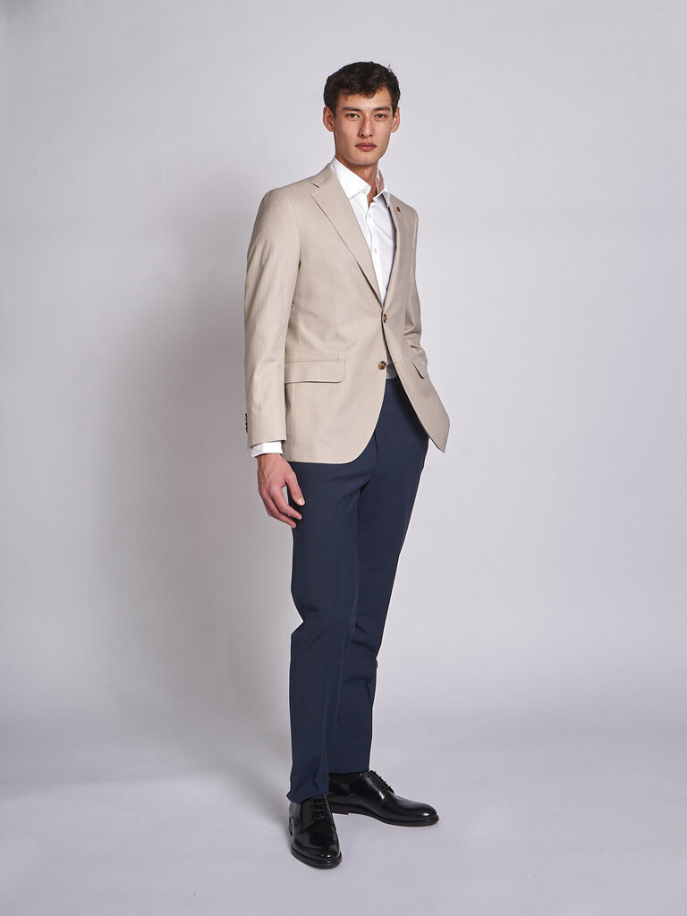 Latorre Beige Notch Lapel Half Lined  Jacket