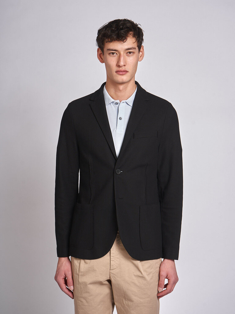Harris Wharf London Black 2B. Honeycomb Jacket