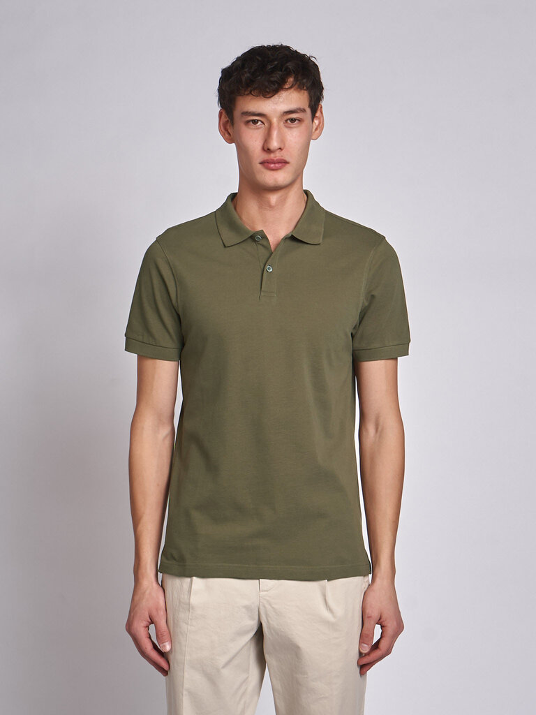 Sunspel Khaki24 Pique MPOL1028 Polo