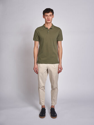 Sunspel Khaki24 Pique MPOL1028 Polo