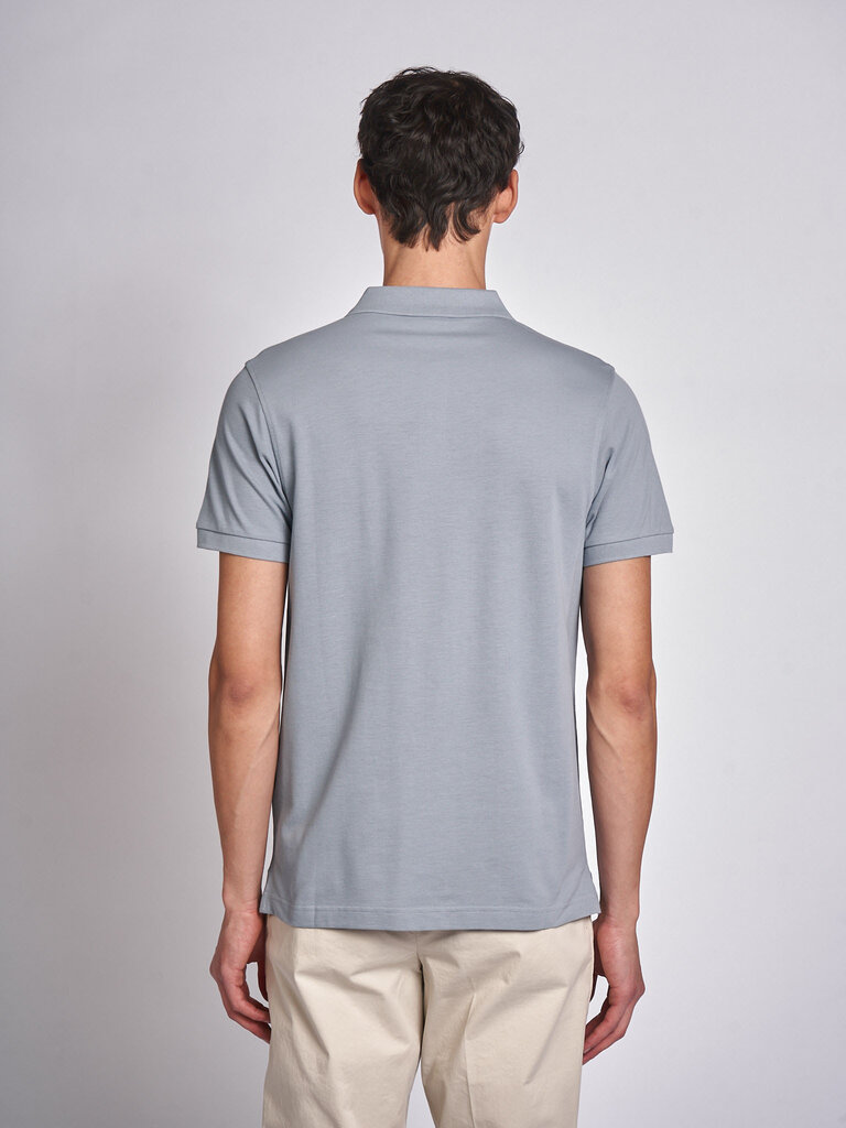 Sunspel Polo Pique Stone Blue