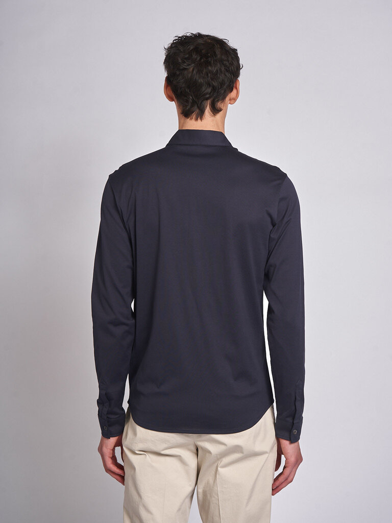 Sunspel Chemise Jersey LS MSHT2047  Marine