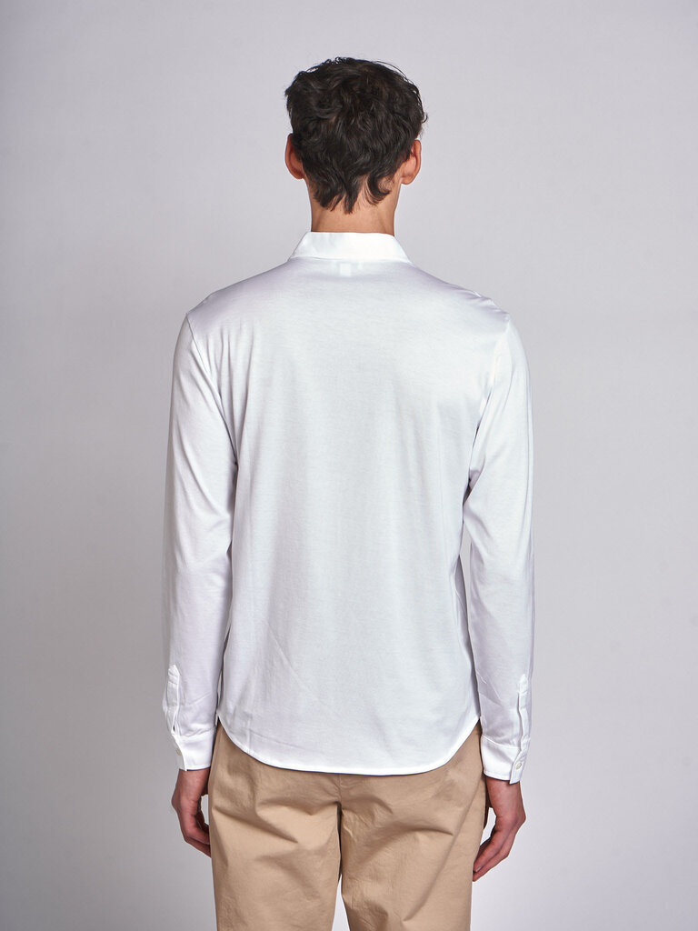 Sunspel White Jersey LS Shirt