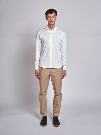 Sunspel Chemise Jersey LS Blanc