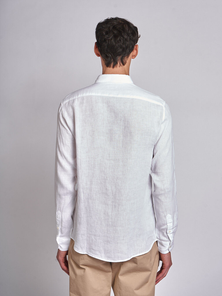Sunspel White Linen LS MSHT2106 Shirt