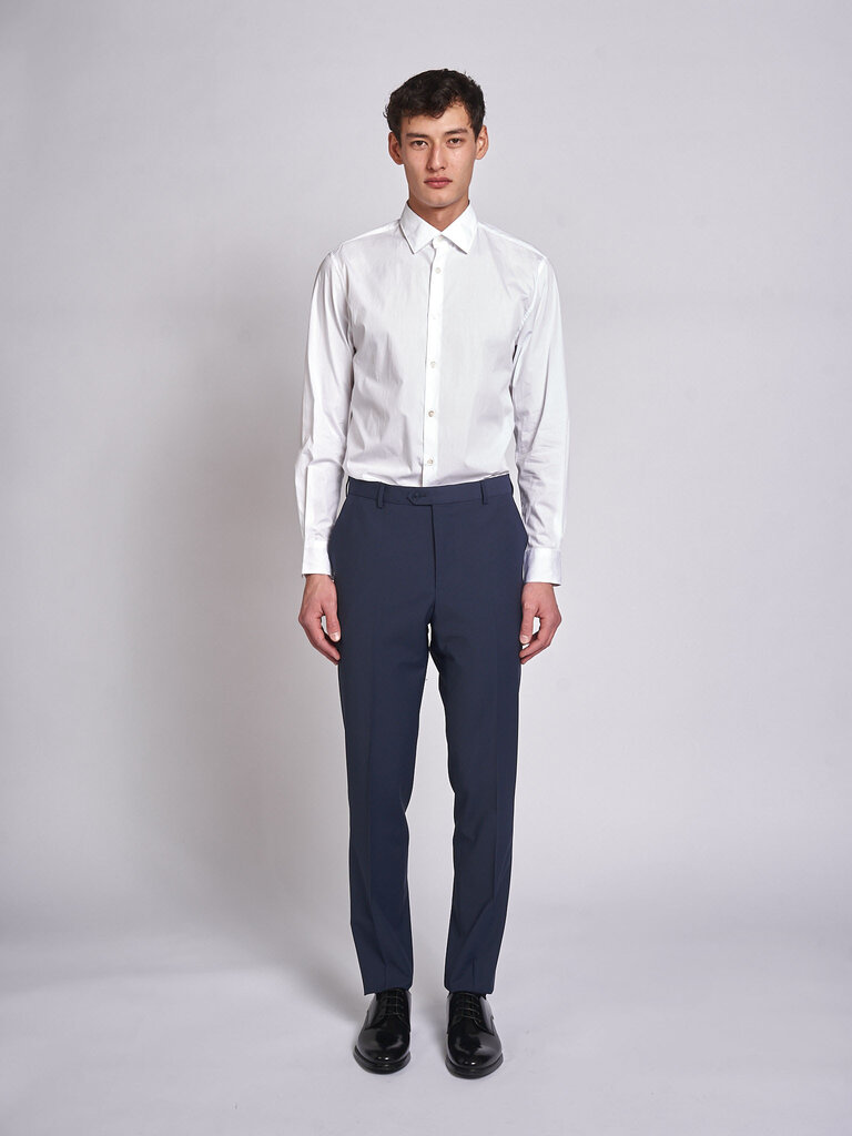 Sunspel Chemise Cotton Stretch LS Blanc