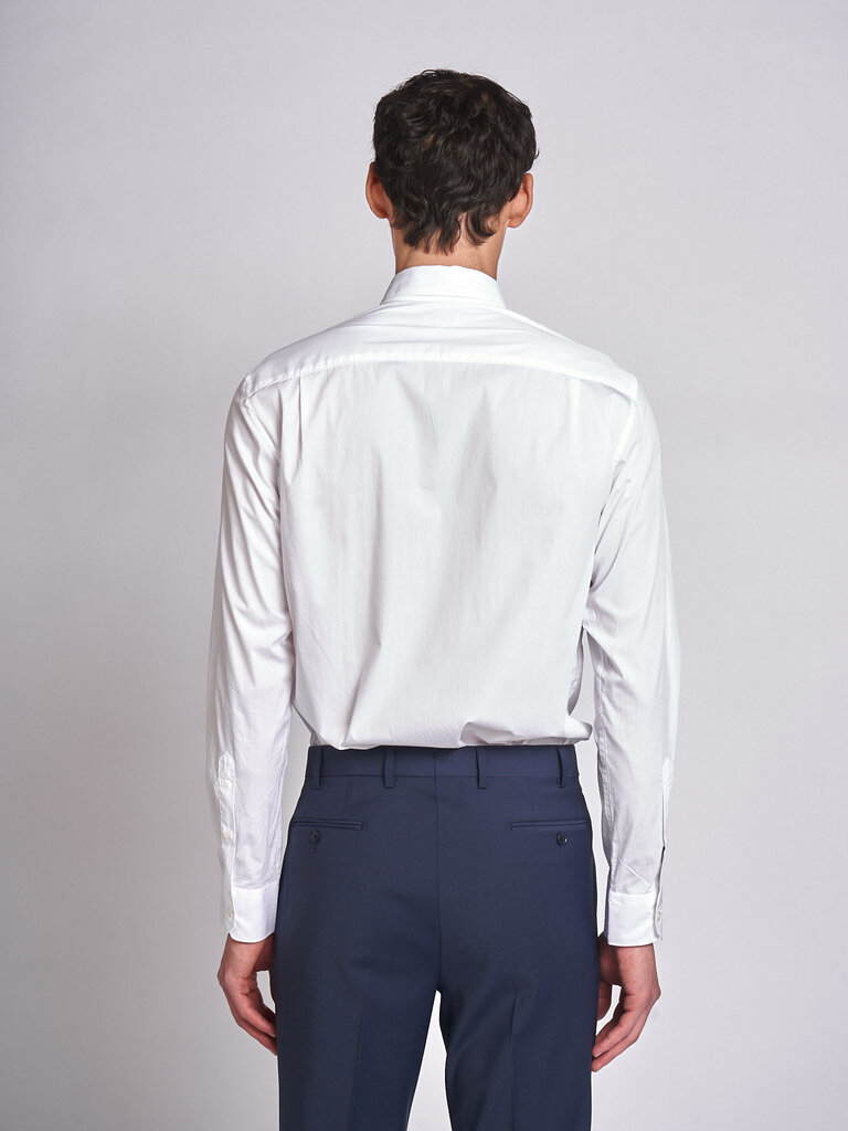 Sunspel White Cotton Stretch LS Shirt