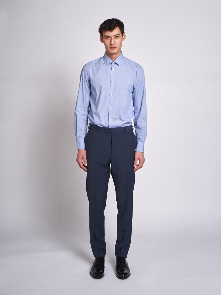 Sunspel Chemise Cotton Stretch LS Dark Blue25