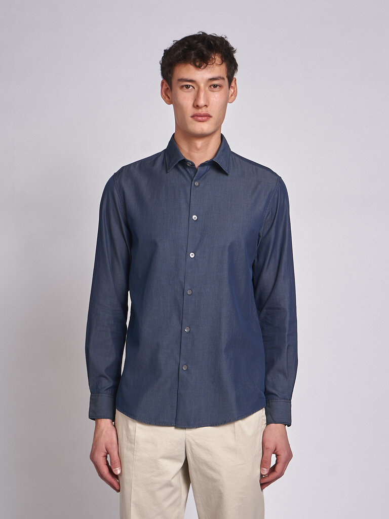 Sunspel Indigo Sea Island LS Shirt