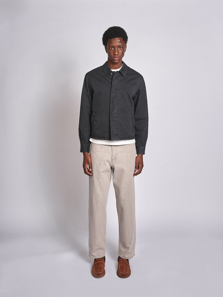 Auralee Black Garment-Dyed Finx Light Chino Jacket