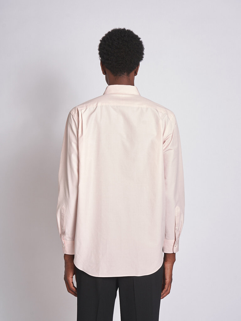 Auralee Light Pink Washed Finx Weather Chambray Shirt