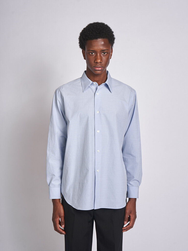 Auralee Light Blue Washed Finx Weather Chambray shirt