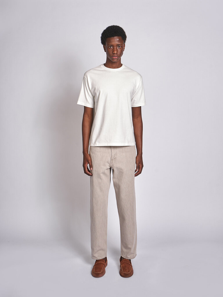 Auralee White Brushed Organic Cotton jersey T-shirt