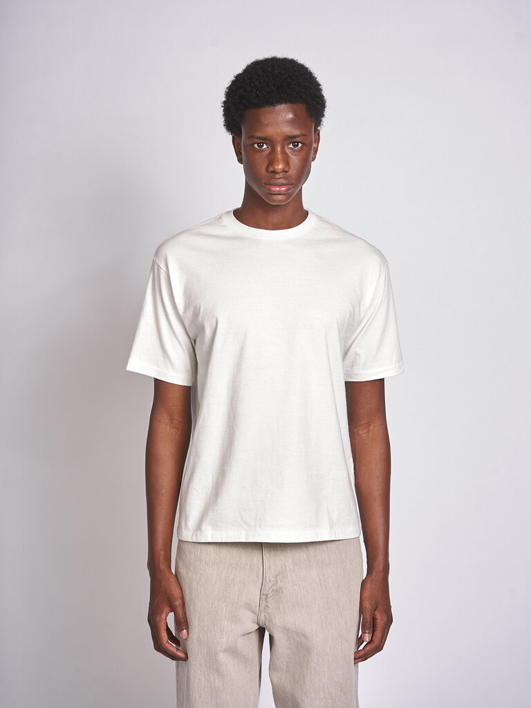 Auralee T-Shirt Brushed Organic Cotton jersey Blanc